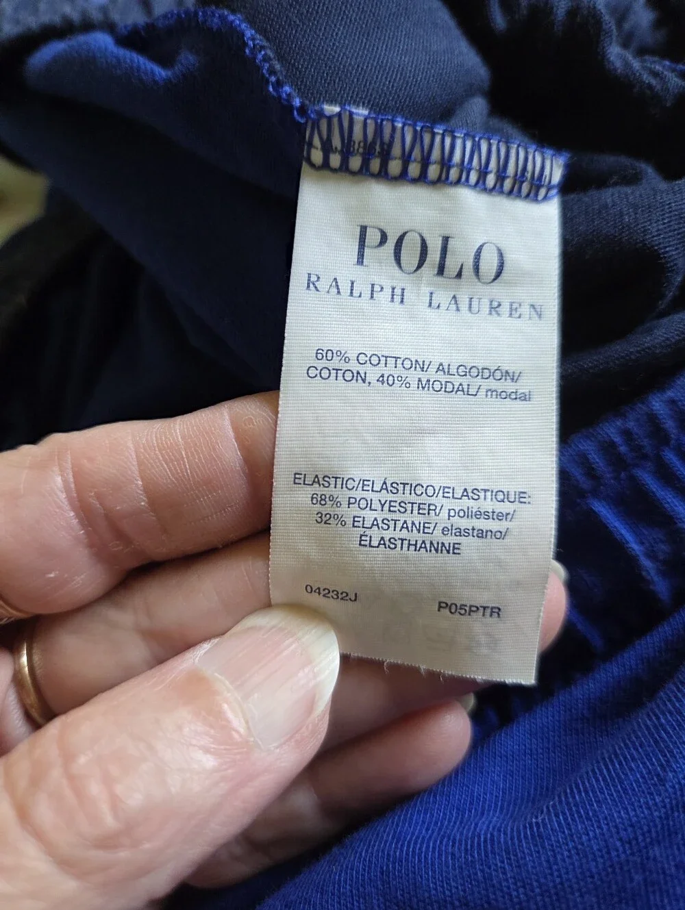 Polo Ralph Lauren Blue Lounge Pants Drawstring Waist Size Medium